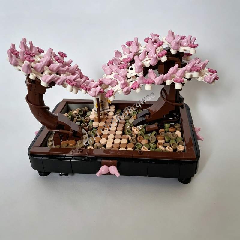 Bonsai Garden Lego - 673PCS Bonsai Park Cherry Blossom Tree