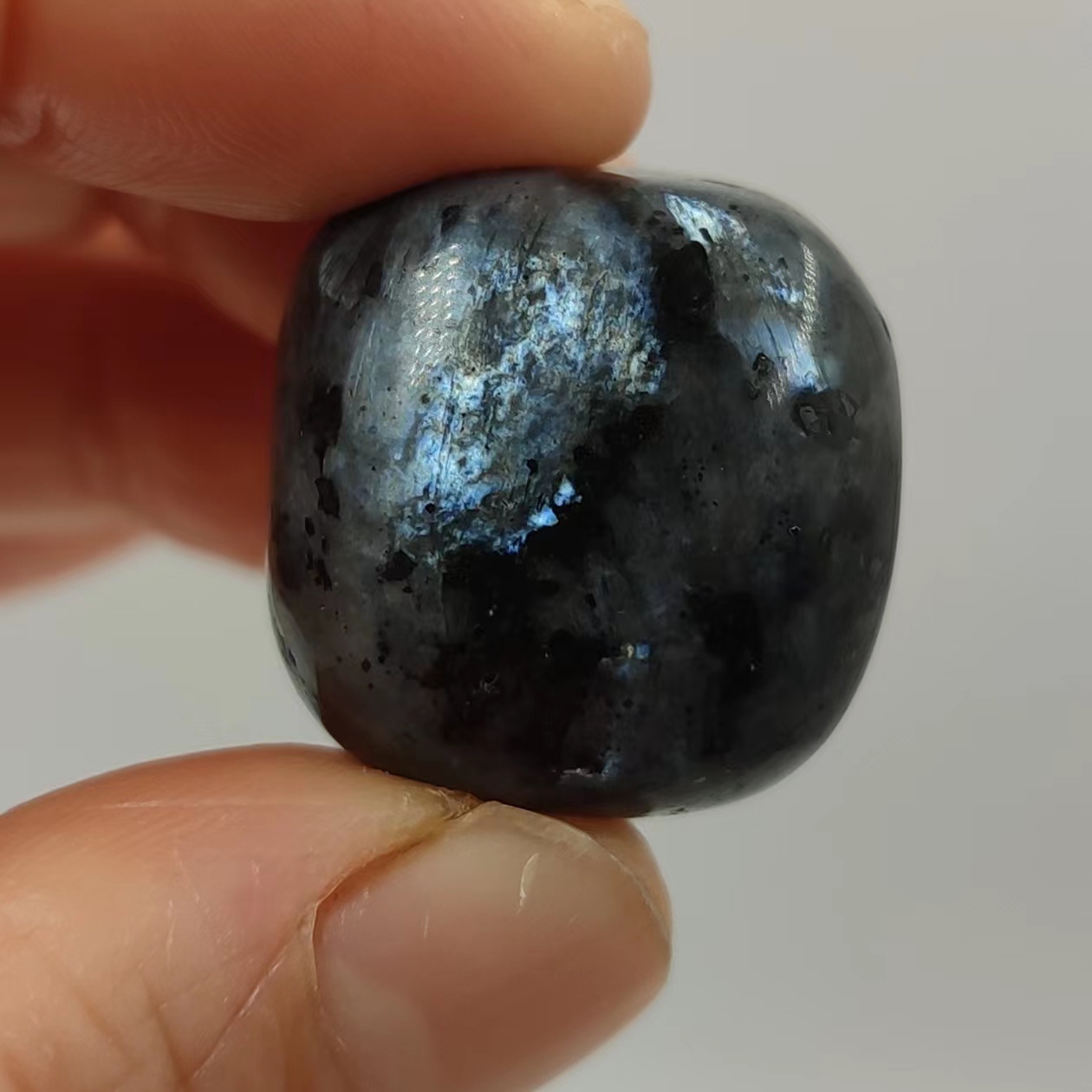Bonsai Rock Garden - Natural Larvikite Tumbled Stones Quartz Crystals