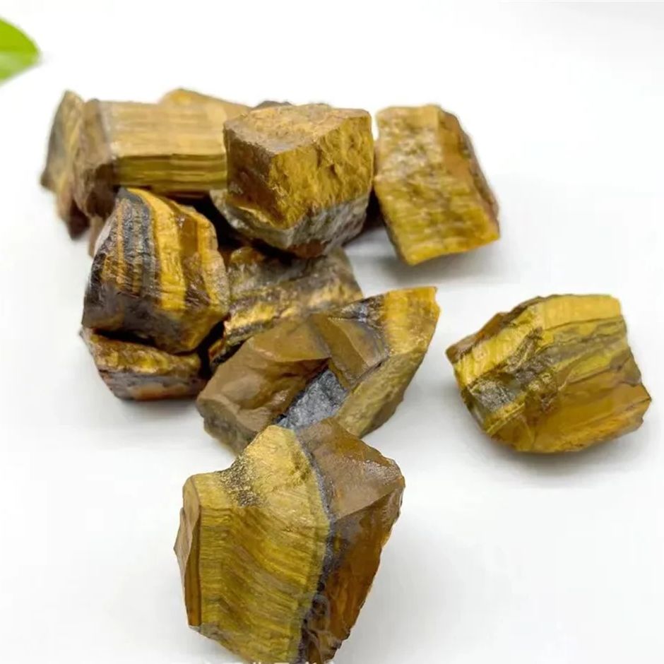 Natural Tiger Eye Raw Stone Ro - Bonsai Rock Garden 评论和价格