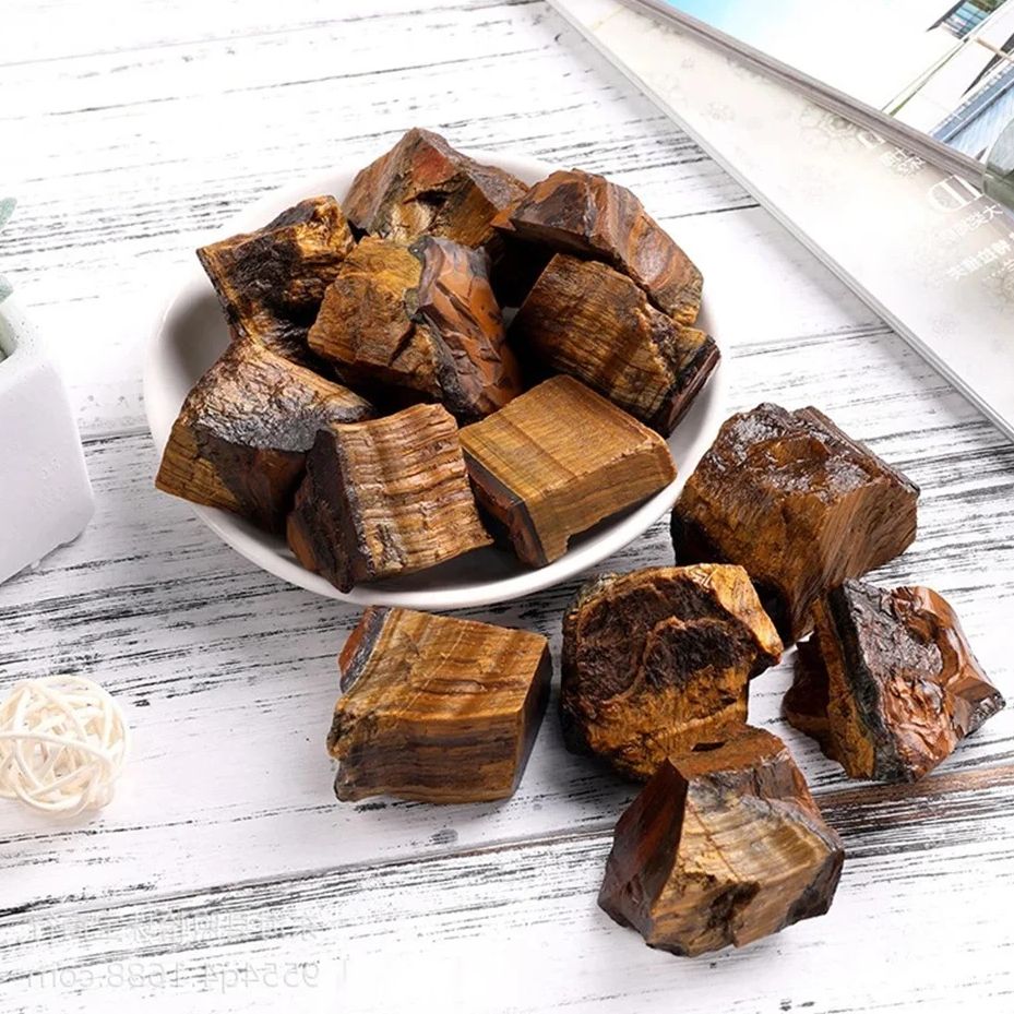 Natural Tiger Eye Raw Stone Ro - Bonsai Rock Garden 评论和价格