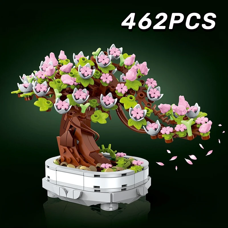 462PCS Cherry Blossom Bonsai B - Bonsai Garden Lego 评论和价格
