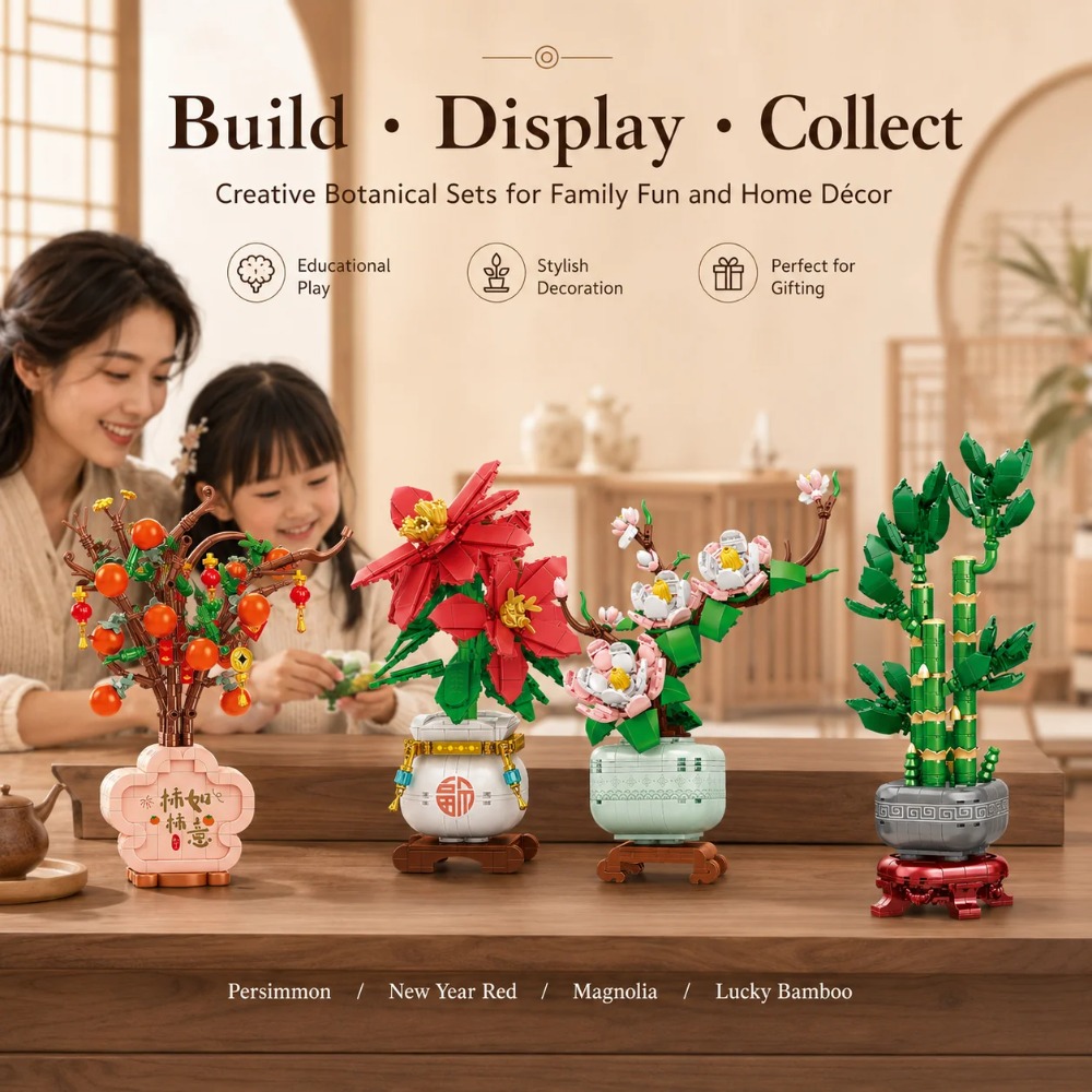 Orchid Building Blocks Flowers - Bonsai Garden Lego 评论和价格