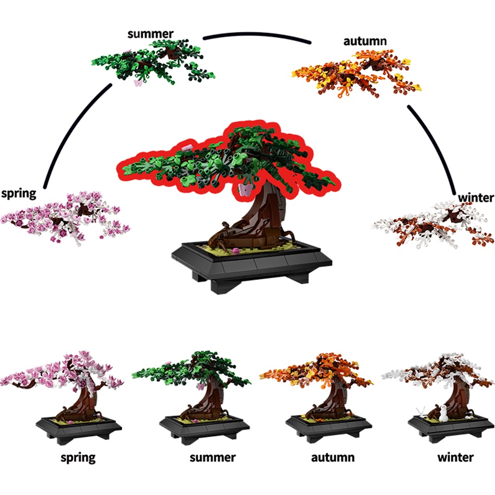 MOC Four Seasons Bonsai Tree B - Bonsai Garden Lego 评论和价格