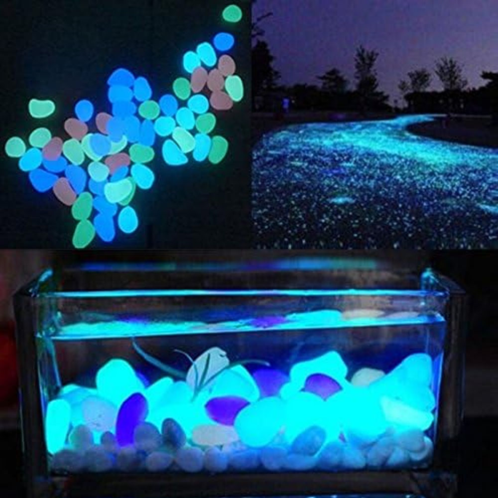 Fish Tank Rocks Glow Blue Pebb - Bonsai Rock Garden 评论和价格