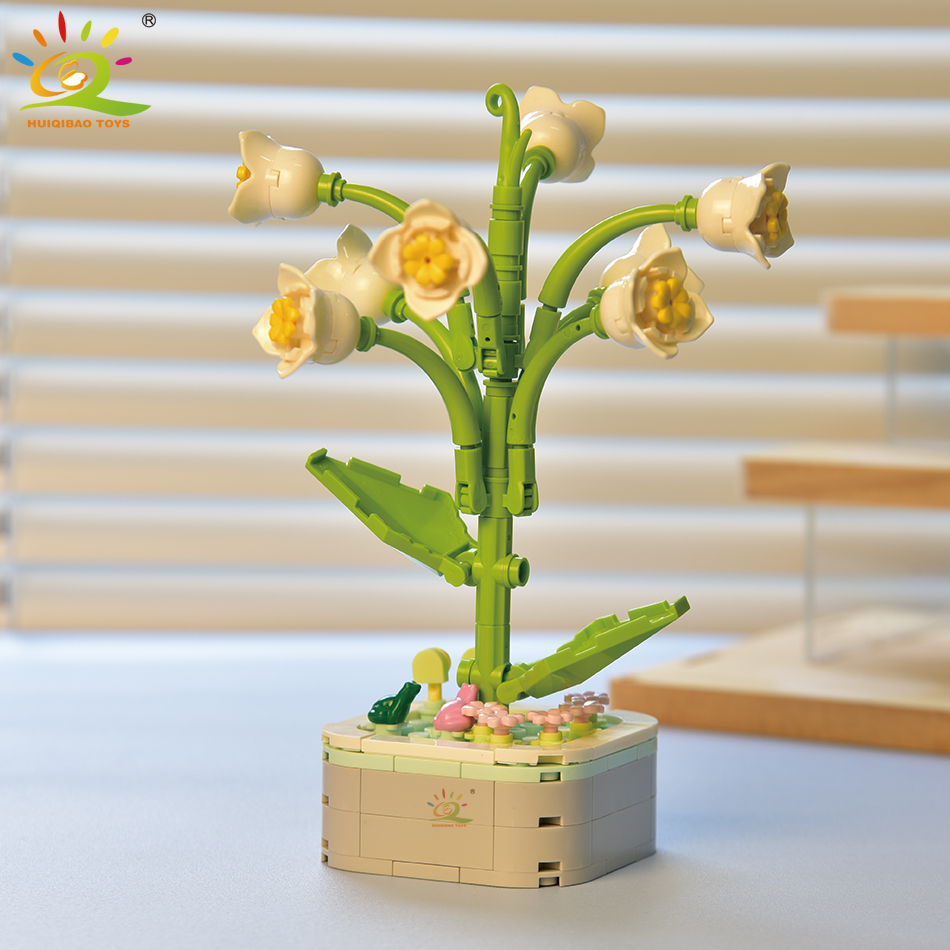 HUIQIBAO MOC Flower Succulents - Bonsai Garden Lego 评论和价格