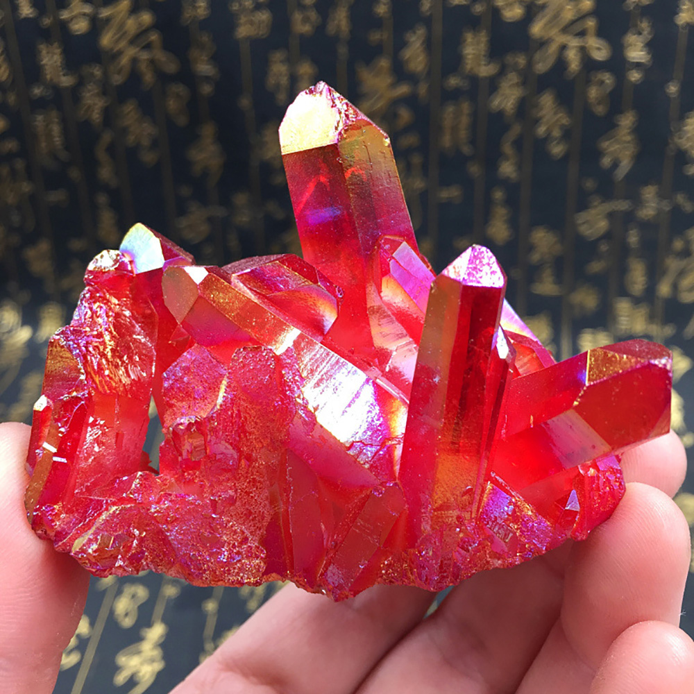 Red Titanium Coated Natural Ro - Bonsai Rock Garden 评论和价格